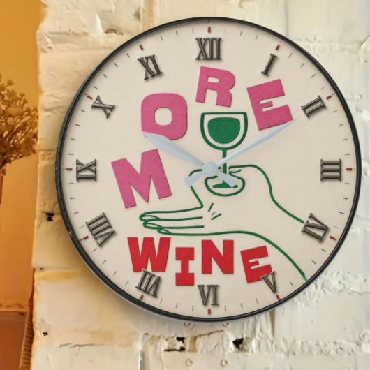 More Wine Modern ラージ壁時計