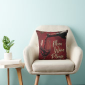 More Wine Please Elegant Burgundy Home Bar Decor クッション (椅子)