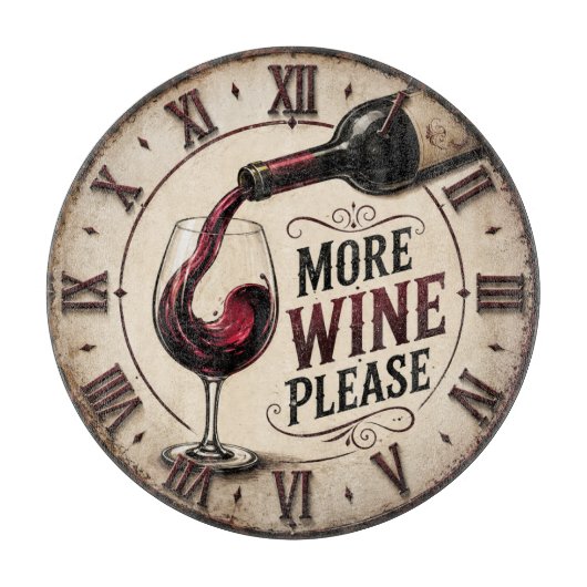 More Wine Please Rustic Vineyard Home Bar カッティングボード (正面)