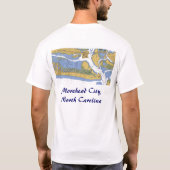 Morehead都市ノースカロライナ航海のな港の図表 Tシャツ (裏面)