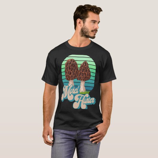Morel Hunter  Fun Mushroom Hunting  1 Tシャツ (正面フル)