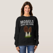 Morel Mushroom For Men Women Mushroom Hunters スウェットシャツ (正面フル)