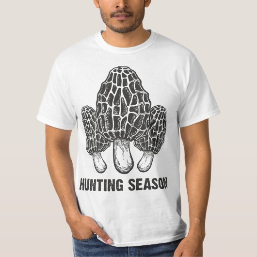 Morel Mushroom Hunting Season funny morchella fora Tシャツ (正面)