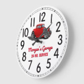 Morganの24時間ヴィンテージガレージ大時計 ラージ壁時計 (傾斜)