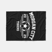 Morgan City Tigers Soccer Ball 2025 フリースブランケット (正面(横))
