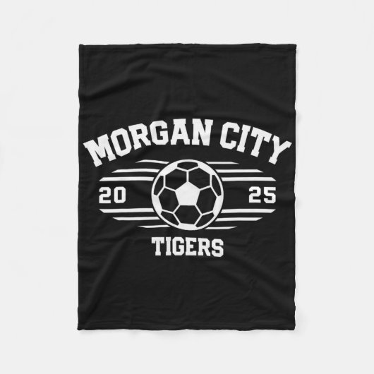 Morgan City Tigers Soccer Ball 2025 フリースブランケット (正面)