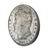 Morgan Silver Dollar Image on Dartboard ダーツボード (正面右)