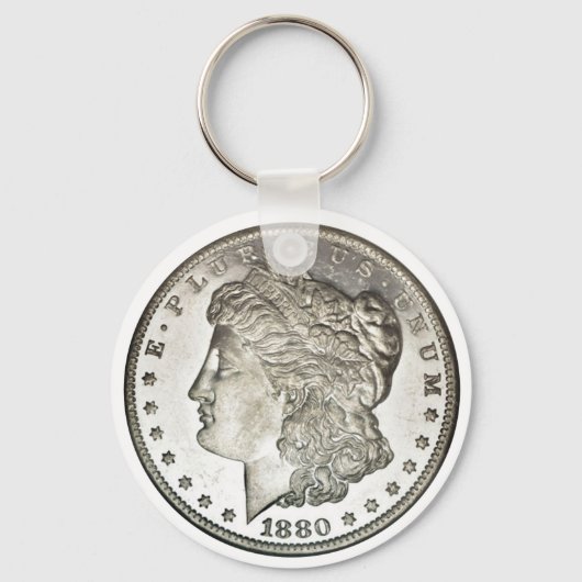 Morgan Silver Dollar Image on Keychain キーホルダー (正面)