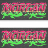 Morgan Vorname Name Graffiti Aufkleber Sticker シール (正面)