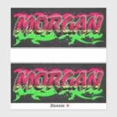 Morgan Vorname Name Graffiti Aufkleber Sticker シール (シート)