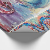 MORGANAエンチャントレスとドラゴン,ピンクブルーファンタジー ラッピングペーパー (角)