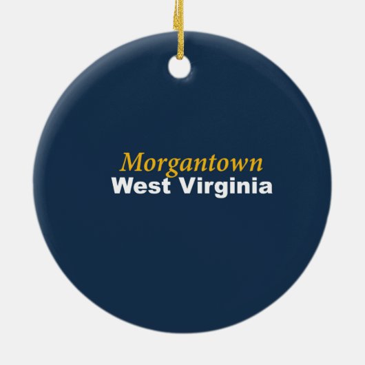 Morgantown、ウェストヴァージニアのオーナメント セラミックオーナメント (裏面)