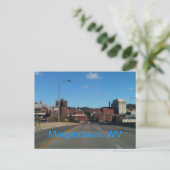 Morgantown WVのスカイラインの郵便はがきの写真 ポストカード (スタンド正面)