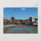 Morgantown WVのスカイラインの郵便はがきの写真 ポストカード (正面)
