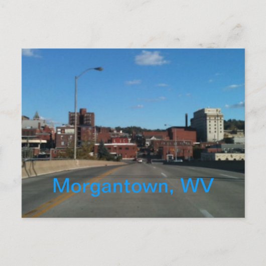 Morgantown WVのスカイラインの郵便はがきの写真 ポストカード (正面)