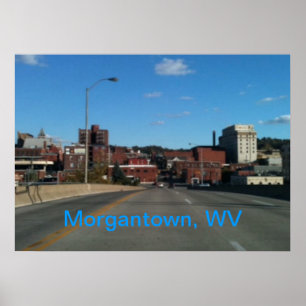 Morgantown WVスカイラインポスターの写真 ポスター