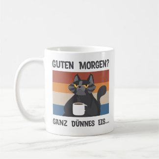 Morgenmuffel Geschenk für Kaffeeliebhaber Katze コーヒーマグカップ