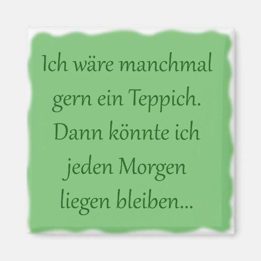 Morgens liegen bleiben マグネット (正面)