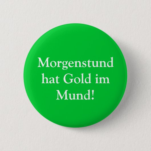 Morgenstundの帽子の金ゴールドim Mund! 缶バッジ (正面)