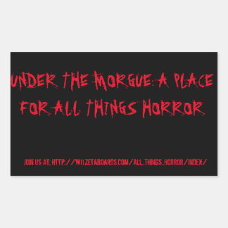 Morgueの黒/赤のシールの下で 長方形シール