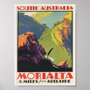 Morialta Australia Vintage Travel Poster ポスター