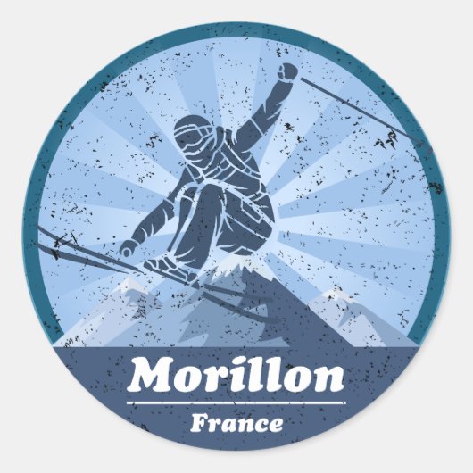 Morillon Station de ski - Skieur ラウンドシール (正面)