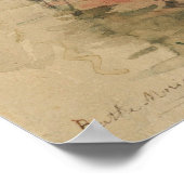 Morisot – ワイト島のメディナ島へのボートの入港 ポスター (角)