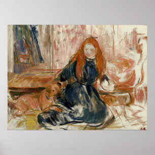 Morisot – 女遊の子と犬1892 ポスター