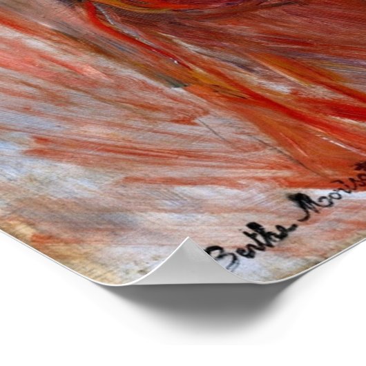 Morisot – 若い女性と子供 ポスター (角)