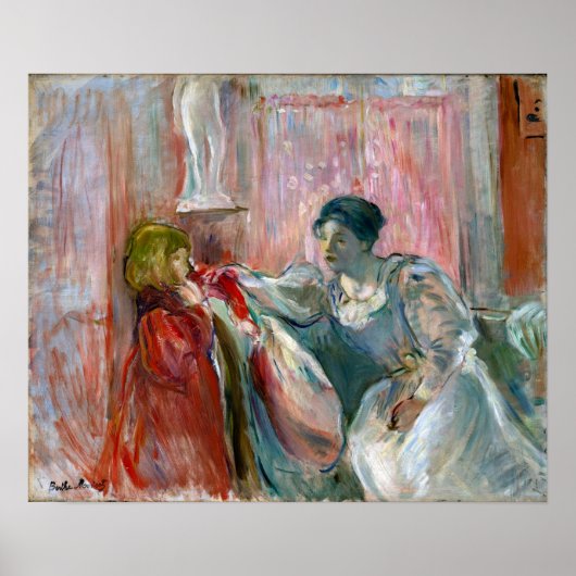 Morisot – 若い女性と子供 ポスター (正面)