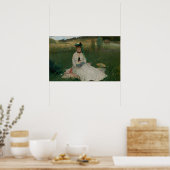 Morisot - 読s With Green Umbrella 1873 ポスター (キッチン)