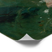 Morisot - 読s With Green Umbrella 1873 ポスター (角)