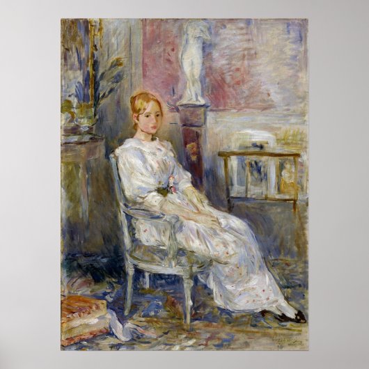 Morisot - Alice Gamby In The Living Room 1890 ポスター (正面)