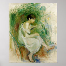 Morisot - Bather In Shirt 1894 ポスター