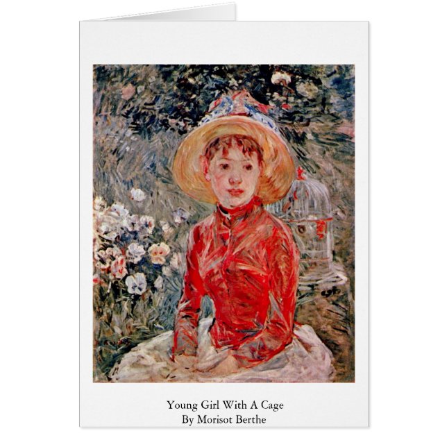 Morisot Berthe著おりを持つ若い女の子 (正面)