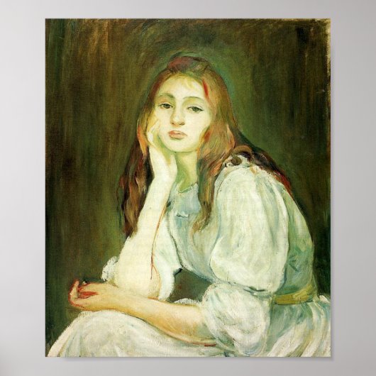morisot_julie_daydreaming_1894 ポスター (正面)