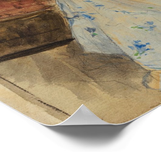 Morisot - Madame Pontillon Daughter On A Settee ポスター (角)