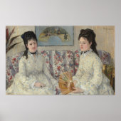 Morisot - Two Sisters On A Couch 1869 ポスター (正面)