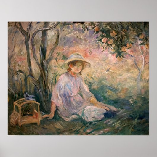 Morisot - Under The Orange Tree 1889 ポスター (正面)