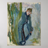 Morisot - Young Girl Put Her Skate 1893 ポスター (正面)