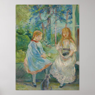 Morisot - Young Girls In The Window 1892 ポスター