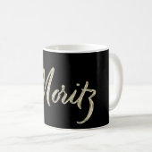 Moritz Name whitegold Tasse Teetasse Kaffeetasse コーヒーマグカップ (正面右)
