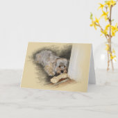 Morkieグリーティングカード カード (黄色い花)