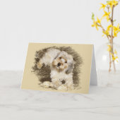 Morkieグリーティングカード カード (黄色い花)