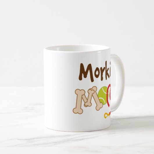 Morkie犬の品種お母さんのギフト コーヒーマグカップ (正面右)