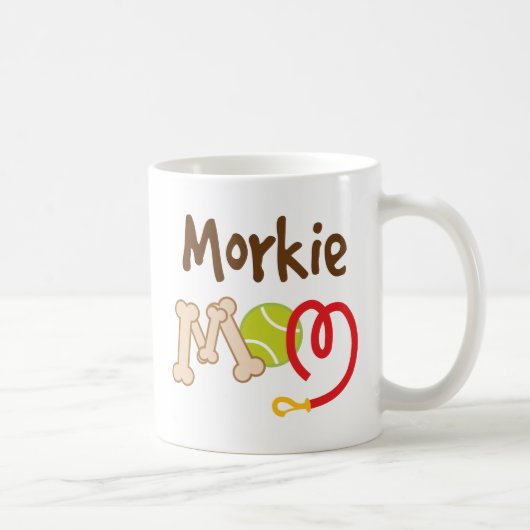 Morkie犬の品種お母さんのギフト コーヒーマグカップ (右)
