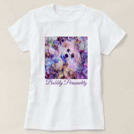 Morkie犬の子犬のかわいい泡紫色の"Tシャツ" Tシャツ