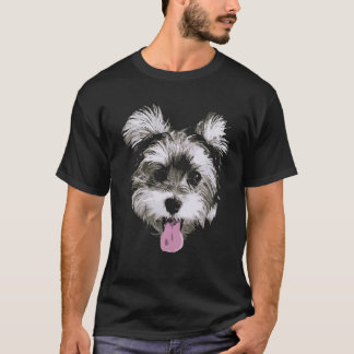 Morkie犬のTシャツ Tシャツ