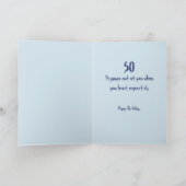 Morkie犬"叫び"のおもしろいな50バースデー・カード カード (内部)