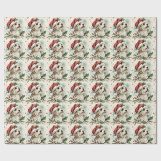 Morkie Christmas Wrapping Paper ラッピングペーパー (フラット)